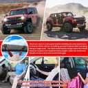 E-cowlboy Roll Bar Grab Handles Paracord Grip Handle for Ford Bronco 2021 2022 2023 2024 2-Door 4-Door Interior Accessories Premium Paracord US Flag (Red 2 Pack)