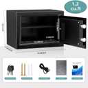 Safe,1.2Cubic Feet Safe Box,Anti-Theft Digital Security Lock Box with Electronic Keypad and Key, Fire Proof Safes for Home Documents Firearm Medicine Money,14.96"W x 11.81"D x 11.81"H
