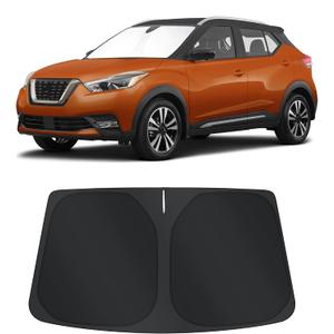 TINGLU Sun Shade for Nissan Kicks S SV SR Crossover 2018-2024 Accessories Windshield Sun Shade Window Shade UV Rays Protection Sun Visor Cover with Steering Wheel Sunshade Storage Bag