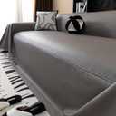 vctops Waterproof Thick PU Leather Sofa Covers for Sectional Sofa Luxury Couch Cover for Dogs Loveseat Covers Futon Cover L Shaped Cover Wipeable Couch Protector (Grey, 71"x102")