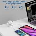 Pop up Outlet for Countertop,2.5-inch Hole Desktop Power Grommet,Recessed Power Strip,20W USB C Fast Charging,4 Outlets 4 USB Ports,15Amp Tamper Resistant Receptacle,White