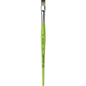 da Vinci Student Series 374 Fit for School and Hobby Paint Brush, Flat Elastic Synthetic with Green Matte Handle, Size 10