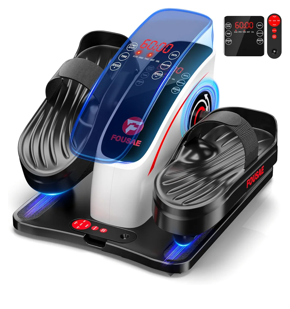 Under Desk Elliptical Machine, Ellipse Leg Exerciser as Seen on TV with 15 Adjustable Speeds Electric Seated Pedal Exerciser for Seniors with Remote Control Leg Exerciser While Sitting for Home Office