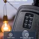 DEWENWILS Light Sensor Timer Waterproof, Plug in Timer Switch, 100 ft Range Remote Control with 2 Grounded Electrical Outlets for Halloween Outdoor String Lights, 15A 1/2HP UL Listed