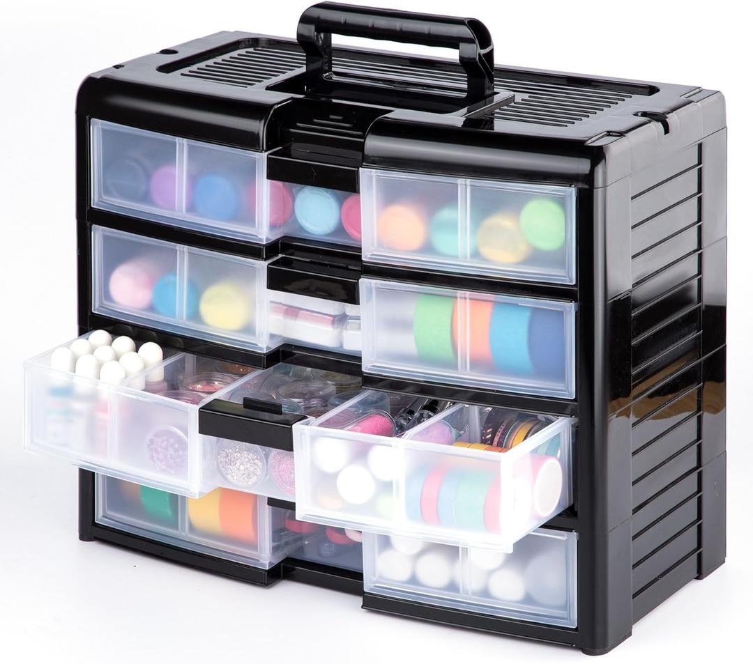 Screw Organizer Small Parts Cabinet Chest, 16-Drawer Hardware Electronics Nuts Bolts Storage Drawers Organization Toolbox Garage Craft Business Teacher Beads Scrapbook Art Hobby