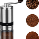 Manual Coffee Grinder - 6 Adjustable Coarseness Settings, Hand Coffee Grinders, Portable Manual Coffee Bean Grinder for Moka pot, French Press, Drip, Espresso, Gift (Small)