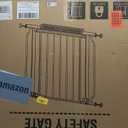 Baby Gate No Drilling, 29"-40" Auto Close Dog Gate Indoor for Doorways & Stairs, Pressure Mounted Adjustable Pet Gate, Easy Walk Through Child Gate for Children & Pets Stroller Friendly, White (29-40"Wide, 28"Tall)