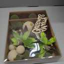 38Pcs Velvet Christmas Ornaments Set, Brown Green Beige Flocked Christmas Ornaments for Xmas Tree Decorations Shatterproof Plastic Hanging Balls for Indoor Home Party Holiday Decor Gifts