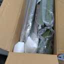 Karl home Accent Chair Mid-Century Modern Chair with Pillow Linen Fabric Upholstered Lounge Arm Chair with Solid Wood Frame & Soft Cushion for Living Room, Bedroom, Balcony, Green