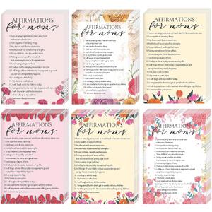 Resurhang 24 Pcs Mini Daily Affirmations Notebooks Bulk for Mom Small Inspirational Notepad Motivational Pocket Journal First New Mom Gift for Women Postpartum Mother Birthday Party (Colorful Flower)
