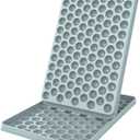 WIBIMEN Mini Ice Cube Trays, Small Tiny Round Pebble Crushed Nugget Ice Trays for Freezer with Lid - Chilling Drinks Coffee Juice (2 Pack/0.55In - Blue)