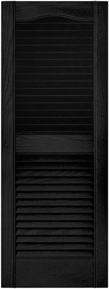Builders Edge TV817004 15x39 BLK Louv Shutter