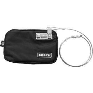 Vaultz Locking Field Gear Pouch with Tether, Small, 5 x 8 Inches, Black (VZ00739)