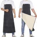 Neoprene Apron - 35 X 45 Plus Size Rubber Aprons Offers Chemical, Oil and Grease Protection, with Puncture and Abrasion Resistance 3PACK