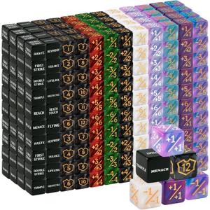 500 Pieces MTG Counter Bulk Keyword Counters Life Counter Tokens Dice Buff Tokens Compatible with Magic Card Game Accessories CCG Creature Stats