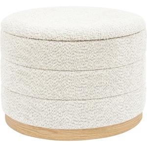 Round Storage Ottoman with Tray, Wood Grain Leather
Chenille Folding Foot Rest Coffee Table for Living Room Bedroom Dorm