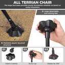 ATEPA UFO3.0 Ultralight Backpacking Chair, 330 lbs Heavy-Duty Aerospace Aluminum Folding Camp Chair with Hexagon Ergonomic Seat Anti-Sink Feet, Compact Portable Outdoor Gear for Hiking Fishing, Black