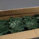 5 Ft Pencil Artificial Christmas Tree with 550 Branch Tips, Spruce Green,180 LED Warm White Lights, Include Metal Stand, UL Plug in, Slim Skinny Xmas Pencil Tree Decor for Holiday Home Indoor Outdoor