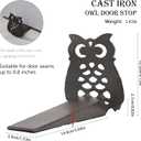 Linton-Cast Iron Door Stop - Heavy Duty Door Stop, Decorative Door Stopper,Door Stoppers for Bottom of Door & Functional with Anti-Slip Base - Ideal for Home & Office (Wall Protector Provided)