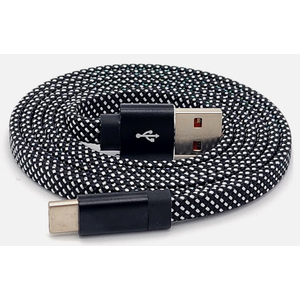 ZGear USB C Magnetic Charge & Sync Cable - Flat Braded Black and White