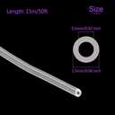 DMiotech Silicone Tubing Clear Plastic Tube, 0.5mm ID x 1.5mm Silicone Tube Flexible Hose