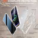 Magnetic Privacy Case for iPhone 17 Pro Max [DIY Glitter Cardstock] [Invisible Magnetic Kickstand] Built-in Anti Peep Screen Protector, Camera Protection Full Body Glitter Case for Women - Clear