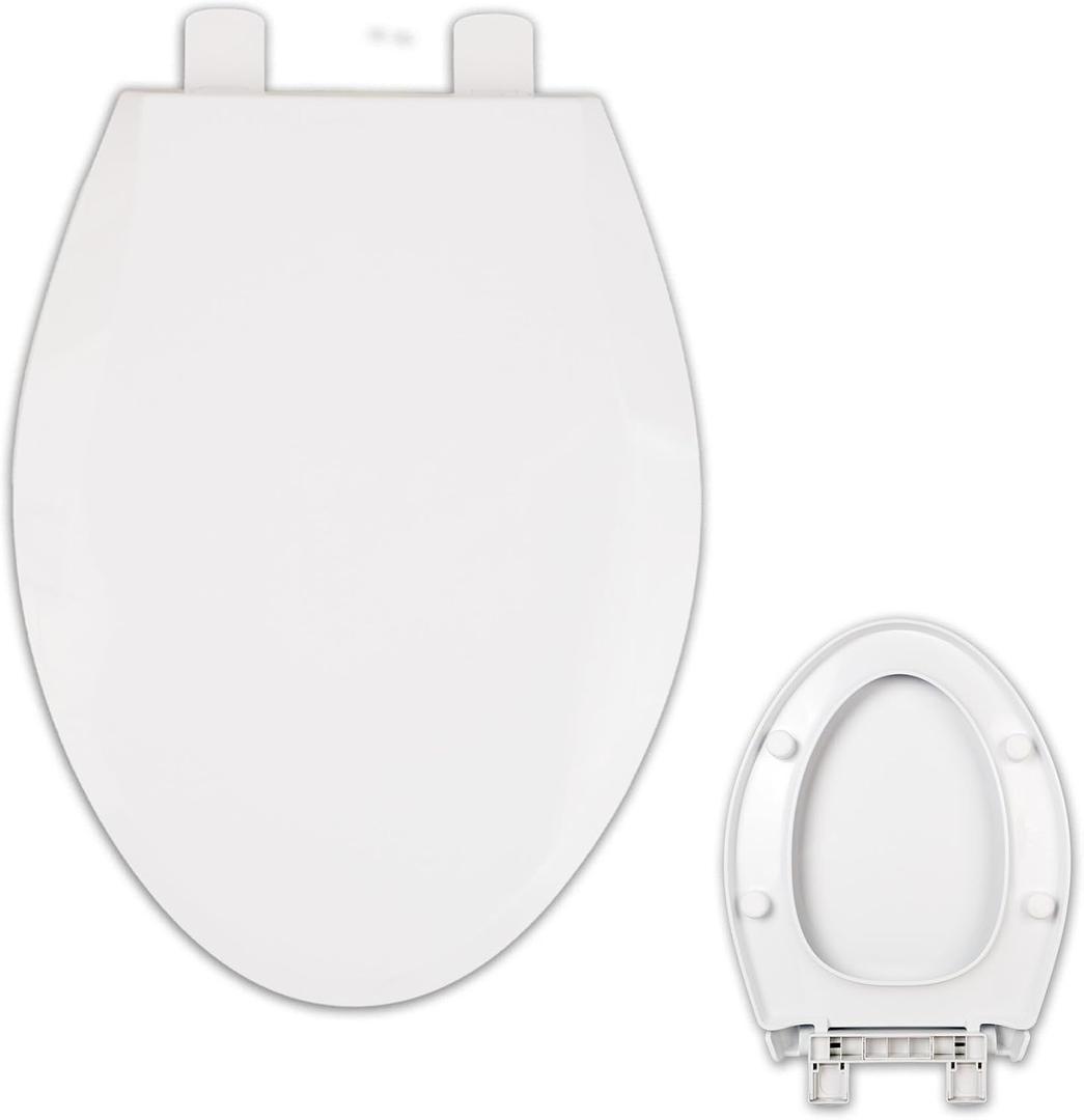 V-Shape Toilet Seat, Soft Close, Quick Release, White PP