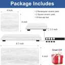 4 Pack Water Absorbing Stone Drying Tray for Bathroom Sink Trays Kitchen Counter Diatomite Stone Quick Dry Diatomaceous Earth Mat for Sink Kitchen Soap Trays Ceramic Marble Bathroom Vanity Tray (Marble Light Gray)