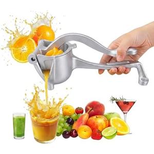 Juicer, Fresh Fruit Juice Extractor Aluminum Alloy, Juice Squeezer Handheld, manual juicer, Easy to Clean with 0.6L Capacity, Heavy Duty Single Press Lemon Squeezer for Lemon, Orange, Grape