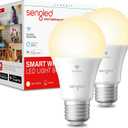 Sengled Alexa/Google Smart WiFi Light Bulbs, A19 Soft White 2700K, 800LM, No Hub - 2 Pack (2 Count (Pack of 1))