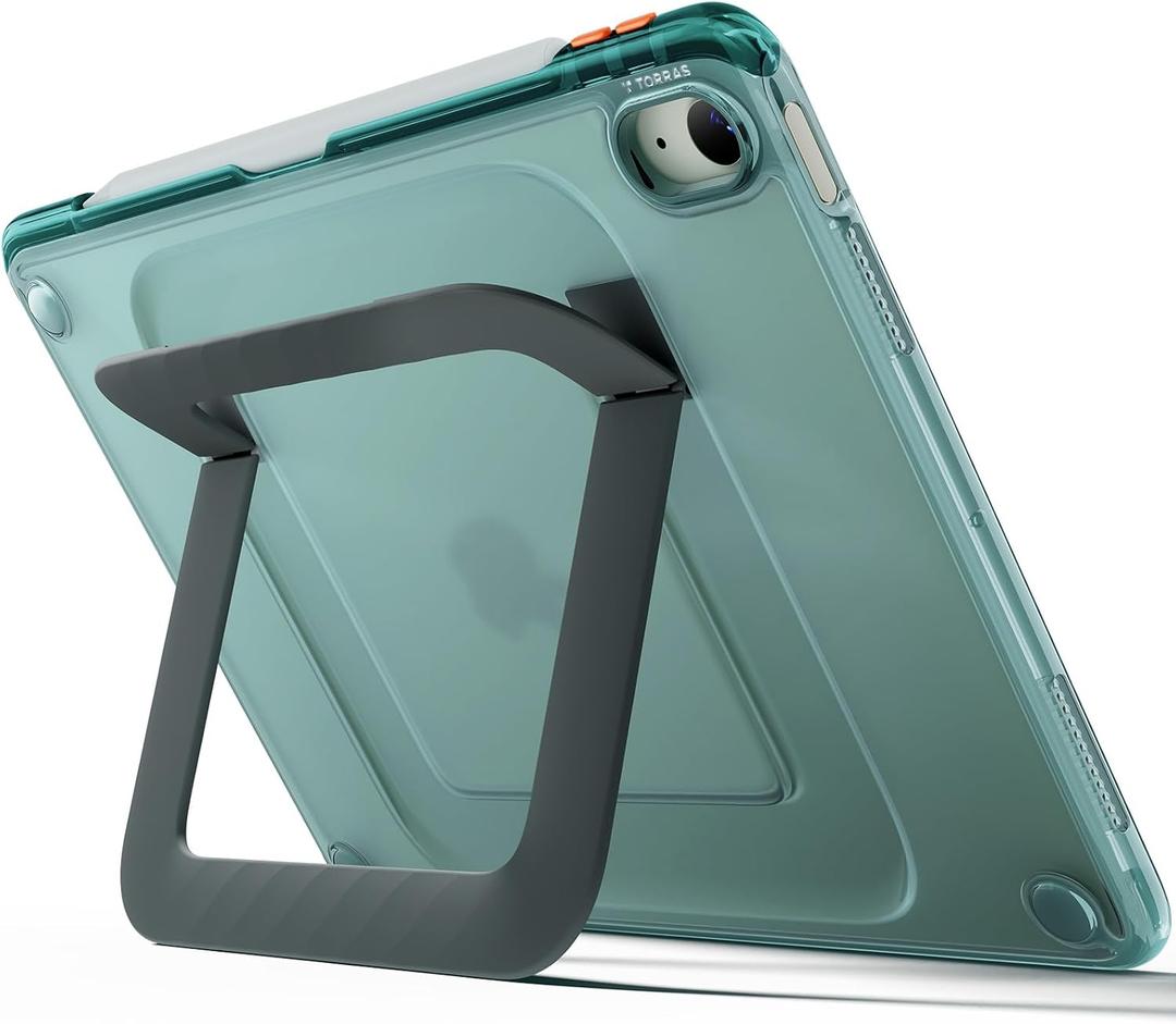 TORRAS Ostand K3 Neo for iPad Air 11 Inch Case (M4 2026, M3 2025, M2 2024), Viewing Angles Adjustable,Ultra Stable Stand, Shockproof Protective Slim Kickstand Case with Pencil Holder, Glacier Sprint