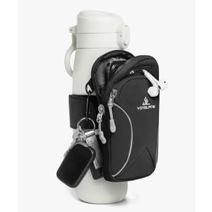 Gym Water with Phone Holder & Wallet, Water Bottle Caddy Versatile Sleeve Bag for Running Sports & Daily Use