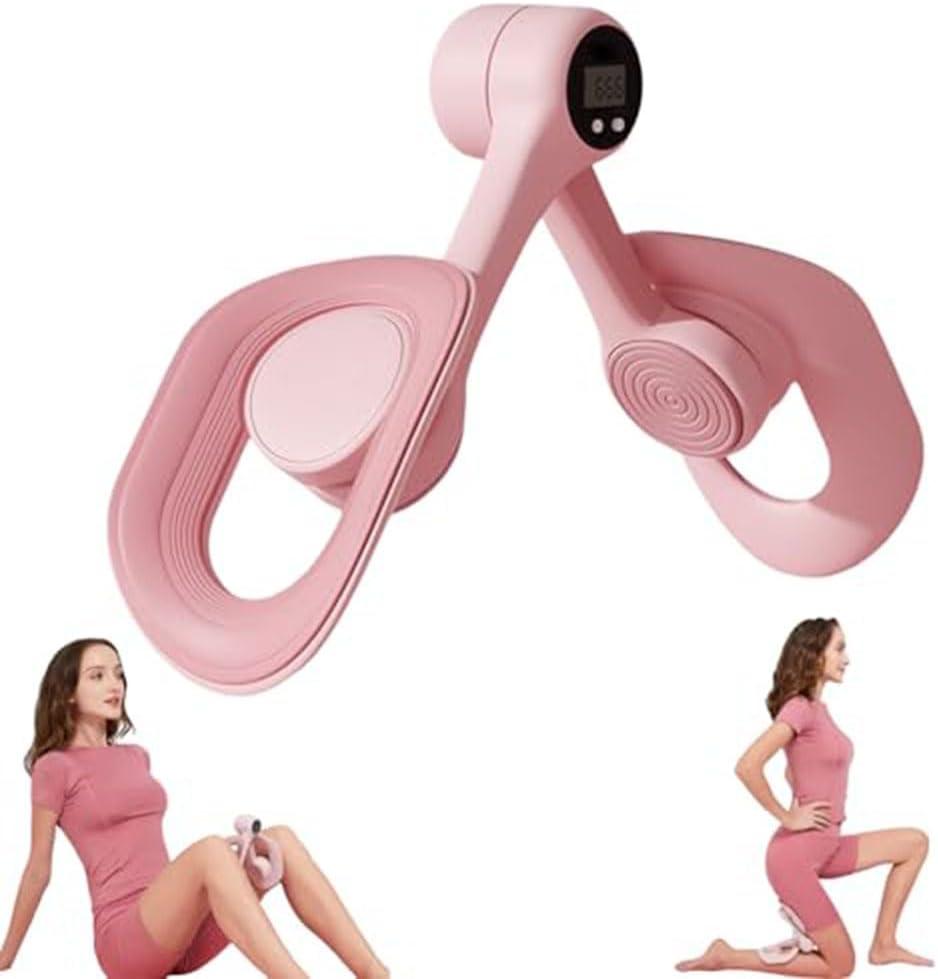 Pelvic Floor Trainer Women, 2025 New Upgraded Thigh Trainer, Intelligent Counting, 360 Rotation, Anti Slip Design, Thigh Toner Workout (Pink)