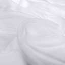 16 Feet by 54 Inch Organza Voile Dress Fabric Fancy Costumes Decorations (Pure White)