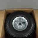 (2 Pack) RRQ 10 Inch Pneumatic Wheel 4.10/3.50-4 Tire, 10" Pneumatic Wheels with 5/8" Bearings,2.2" Offset Hub for Garden Cart, Hand Truck, Lawn Cart, Mower