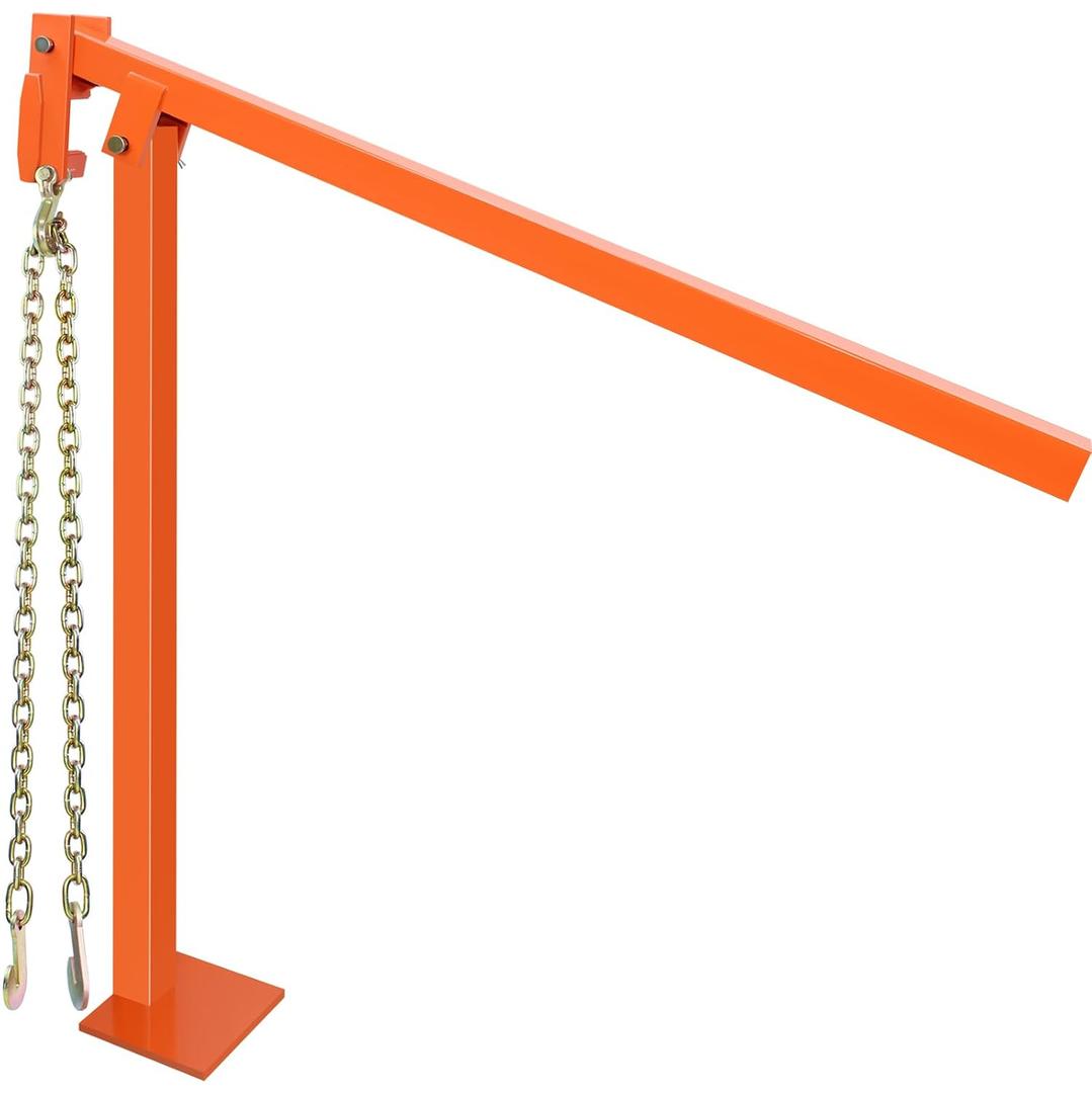 T-Post PullerHeavy Duty Fence Post Puller with 52'' Lifting Chain, Labor-Saving Post Puller Tool for Round Fence Posts