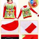 MGparty Ugly Christmas Sweater for Women 2025 Christmas Cute Light Up Sweaters Holiday Party Novelty Funny Pullover (Small, Green)