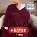 Sunbeam Electric Heated Throw Blanket Microplush 4 Heat Settings 50x70