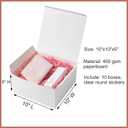 Mcfleet Gift Boxes with Lids 10x10x5 Inches 10 Pack Bridesmaid Proposal White Cardboard Gift Box for Presents, Christmas, Wedding, Graduation, Holiday, Birthday Craft Present Packaging