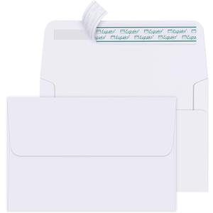 Eupako A4 White Photo Envelopes 4x6, 250 Pack Self Seal Envelopes for 4x6 Cards, Photos, Invitations, Wedding, Graduation, Baby Shower, 4.25 x 6.25 Inches