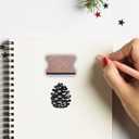 Pinecone Rubber Stamp, 1-1/3 Medium Pine Cones Stamp for Scrapbooking Card Making Crafting