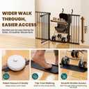 Mumeasy 29.7-57" Extra Wide Baby Gate,Dog Gate Indoor for Doorways & Stairs