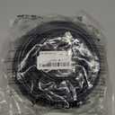 40ft RG6 Coaxial Cable Black, 75 Ohm Coax Cable with F Connector & F81 Double Female Coupler, Low Loss High-Speed TV Antenna Extension Cord for HD TV, Satellite & Dish