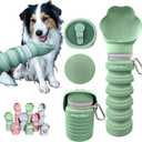 Collapsible & Portable Dog Water Bottle with Dispenser for Walking, Travel, and Outdoor, 9oz-17oz Leak-Proof Silicone Water Bottle for Dogs on The Go (Green) | Leak-proof collapsible dog water bottle expands from 9oz to 17oz for easy hydration on walks, hikes, and trave
