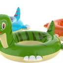 Inflatable Dinosaur Pool Floats for Kids Ages 3-6, Boys Girls Pool Water Floaty Toys - Chindren Swim Tubes Floaties Rings - Ideal for Summer, Beach, Lake, Pool Parties