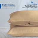 Toddler Travel Pillowcase 100% Soft Egyptian Cotton Set of 2 Small Pillowcase 500 Thread Count with Zipper Closure Toddler Pillowcase (Taupe, Toddler 14x20)