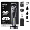 Braun All-in-One Men's Shaving Kit Series 7 7440, 12-in-1 Beard, Face, Nose, Ear Trimmer, Hair Clippers, Body Groomer and Manscaping + Travel Case + Charging Stand