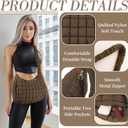 izuzta Quilted Puffer Tote Bag Large Puffy Crossbody Shoulder Bag, Lightweight Soft Nylon Quilted Oversized Padding Hobo Tote Bag Handbags Puff Purse Carryall Gym Bag Trendy Tote for Women(Brown)