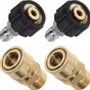 Tool Daily Pressure Washer Adapter Set, Quick Connect Kit, Metric M22 15mm Female to M22 Male Fitting, 5000 PSI, 4 Pcs
