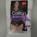 JUST MY SIZE womens Cool Comfort Cotton 6-pack Briefs, White, 13 US